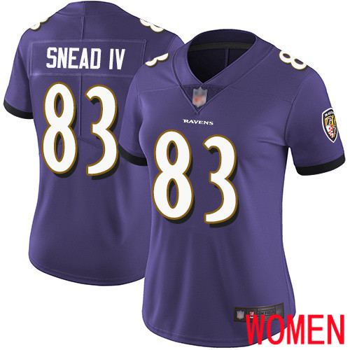 Baltimore Ravens Limited Purple Women Willie Snead IV Home Jersey NFL Football #83 Vapor Untouchable
